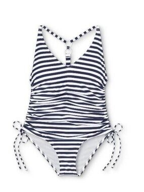 Kona Sol Striped side cinch one piece